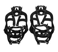 ANKROYU 18 Pointes Crampons Ice Snow Traction Clats Pas Glisser Les poignées Verser la Randonnée Walking Mountalneering Outdoor Safety Black M Taille 35 42