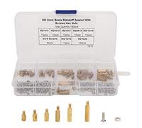 ANKROYU 180 pièces ensemble d'entretoises à sens unique en acier au carbone écrous à vis kits d'assortiment de fixations avec boîte pour l'industrie électronique filetage M2 M2.5 M (quoi)