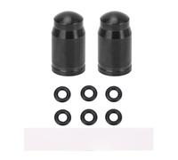 ANKROYU 2 Pack de soupape de vélo Capes de tige Ti Proof de poussière épreuve lourde Universal Bike Valve Soupape Capeur de tige pour le vélo de route de montagne avec anneaux en c (Noir)