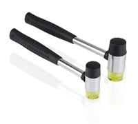 ANKROYU 2 Pièce Marteaux En Caoutchouc En Plastique à Double Extrémité, 25 mm + 35 mm Maillet en Caoutchouc Double Face Avec Poignées Antidérapantes Pour Bois, Cuir et L'artisanat
