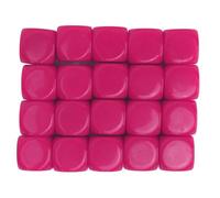 ANKROYU 20 pièces dés en Plastique de 16mm Cubes de Coin Ronds pour Jeux de société enseignement des mathématiques Bricolage Personnalisable fête Famille Amusant Jouets éducatifs l (Rose Rouge)
