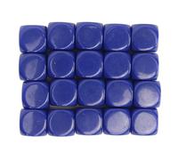 ANKROYU 20 pièces dés en Plastique de 16mm Cubes de Coin Ronds pour Jeux de société enseignement des mathématiques Bricolage Personnalisable fête Famille Amusant Jouets éducatifs l (Bleue)