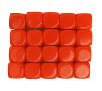 ANKROYU 20 pièces dés en Plastique de 16mm Cubes de Coin Ronds pour Jeux de société enseignement des mathématiques Bricolage Personnalisable fête Famille Amusant Jouets éducatifs l (Orange)