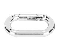 ANKROYU 20PCS Fermoirs à Pression En Acier Inoxydable Clips Ovales, Fermoir De Serrage Boucle à Ressort Ovale En Acier Inoxydable 23mm Clip De Mousquetons En Alliage Pour Sangle De Porte-clés(B)
