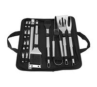 ANKROYU 21 pièces Ensemble d'outils de Barbecue Professionnel en Acier Inoxydable Kit d'ustensiles de Barbecue Robustes avec Sac de Rangement pour la Cuisine en Plein air Camping p