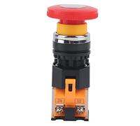 ANKROYU 22MM Bouton D'arrêt D'urgence Autobloquant Rouge Avec Grosse Tête De Champignon