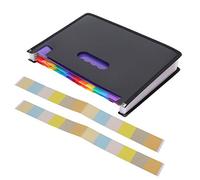 ANKROYU 24 Layer Retractable Expanding File Folder Organizer Portable Large Capacity Document Holder for Office Home Plastic 23.5cm x 33cm with Color Labels