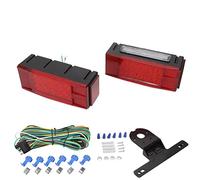 ANKROYU 2PCS 12V LED feux de remorque submersible étanche rectangulaire feu arrière 12V LED submersible bas profil rectangulaire feux de remorque pour bateaux marins RV