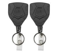 ANKROYU 2PCS Boucle de clé en Corde Antivol Porte-clés à Tirer rétractable Haute élasticité en Acier Inoxydable résistant à l'usure Compact léger pour Le Camping en Plein air à la