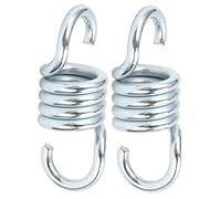 ANKROYU 2pcs Hammac Hammock Spring Crochets 7 mm Galvanisé Iron Extension Spring Suspension Crochets pour Chaise Swing Hamac Swing Sac à Chaise Suspendue Sacs de punchs en Osier Sa