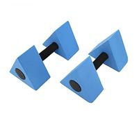 ANKROYU 2pcs Triangle Dumbbell Set, Eva Water Weight Barbell Lightweight Nut Training Gear pour la Natation, équipement de Fitness Dynamique avec poignée Non Glissante (Blue)