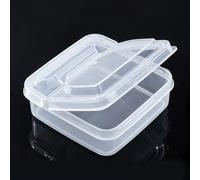 ANKROYU 3 Pièces Boîtes de Conservation Alimentaire en PP, Boîtes pour Fromage, Fruits et Collations, Récipient à Fromage avec Couvercle Rabattable, Sans BPA,10 x 10 x 4 cm