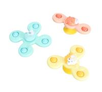 ANKROYU 3 pièces Jouets de Bain Ventouse Ensemble Rotatif coloré Dessin animé Animaux Jouets d'entraînement sensoriel pour bébé Enfant en Bas âge en Plastique 12 x 4 cm 12 x 12 cm