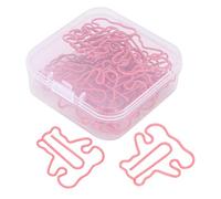 ANKROYU 30 trombones en forme d'ours, mini-marque-pages mignons en plastique pour le bureau et la maison, organisation et décoration, format 2,5 x 2,5 cm