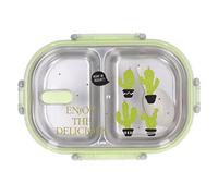 ANKROYU 304 Boîte à Lunch En Acier Inoxydable, Récipient Pour Aliments Chauds Doublure De Compartiment Portable Isolation Thermique Bento Lunch Box Illustration(vert)