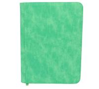ANKROYU 360 cartes cartes à trading Binder 9 Pocket étanche album de collection de cartes en cuir PU avec fermeture de fermeture éclair pour les cartes de jeu Sports Collecteurs Or (Vert fluorescent)