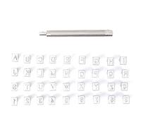 ANKROYU 36PCS Alphabet Number Stamp Punch Set Premium Stainless Steel Leather Craft Stamping Tool Kit for DIY Leather Projects Metal Wood Engraving (Alphanumérique 6 mm)