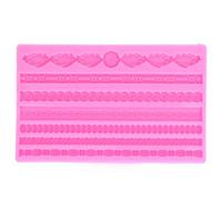 ANKROYU 3D Perle Trel Rope Silicone Mold Reutilisable Cake Decorating Form for Gakes Gethelies Breads Desserts Pink Durable Flexible Res résistant à la chaleur Flexible outil de cuisson