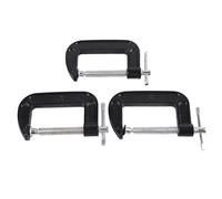 ANKROYU 3Pcs Heavy Duty C Clamp Set Malléable En Acier Industrielle Force Outils à Bois avec Processus de Trempe pour BRICOLAGE Projets Métallurgie et Menuiserie