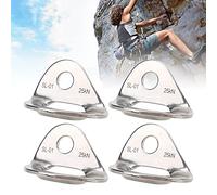 ANKROYU 4 PCS Cintre d'escalade 25KN, Connecteur d'ancrage d'escalade, Pitons d'escalade en Acier Inoxydable, Boulons De Suspension De Roche, Accessoires d'escalade pour Le Travail Aérien