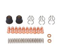 ANKROYU 47 Pcs Torche Plasma Accessoire Kit PR0010 Électrode PD0116 08 Buse Pointe Bouclier Cap Spacer Guide Tourbillon Anneau En Laiton En Alliage de Zinc En Acier Pièces De Recha