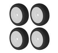 ANKROYU 4pcs rc rc rubber pneus forts sort strong grip haute performance 17 mm roues pour losi vrx hpi 1/8 échelle hors route (Blanc)