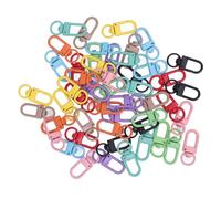 ANKROYU 50 pièces mousquetons pivotants colorés fermoirs à griffes en métal pour porte-clés sac à dos pendentif fournitures de fabrication artisanale 10 couleurs vives matériau de