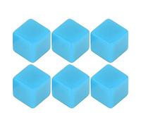ANKROYU 6 pièces Jeu de dés Cubes hexaédriques en Plastique à Angle Droit pour Bricolage comptage mathématique enseignement Jeux de société activités en Classe Cadeaux de fête 30x3 (Bleue)