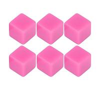 ANKROYU 6 pièces Jeu de dés Cubes hexaédriques en Plastique à Angle Droit pour Bricolage comptage mathématique enseignement Jeux de société activités en Classe Cadeaux de fête 30x3 (Rose)