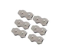 ANKROYU 6PCS Duplex Wire Rope Clips Stainless Steel Heavy Duty 2 Post Cable Clamps for Wire Rope Tightening Construction Marine Yachts RVs Home Decoration (M4)