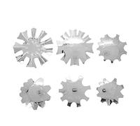 ANKROYU 6pcs Nouveau Modèle D'acier Inoxydable De Mise En Forme D'art D'ongle Outil Français De Coupe De Ligne De Sourire D'astuce D'ongle, Module De Plaque De Bricolage D'ongle Pour L'usage De Salon