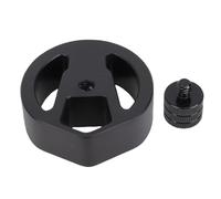 ANKROYU Adaptateur de trépied en aluminium robuste pour Mini plat, montage sécurisé avec 1/4 pouces, 20 et 3/8 pouces, 16 fils, accessoire de Camping en plein air, RV, noir