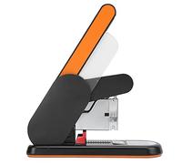 ANKROYU Agrafeuse robuste de qualité professionnelle, capacité de 190 pages, chargement en profondeur réglable, mécanisme anti-bourrage, poignée ergonomique pour bureau, école, uti (Orange)