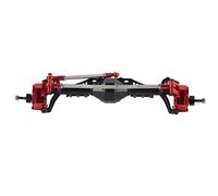 ANKROYU Aluminium Alliage en acier RC Aile de mise à niveau des pièces de mise à niveau Assieu arrière avant pour SCX10 1/10 Échelle hors route Crawler noir rouge durable haute per (Pont avant)