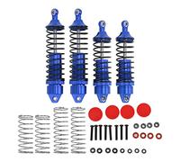 ANKROYU Amortisseurs TRAXXAS SLASH 4 pièces en alliage d'aluminium pour voiture RC, pièces de mise à niveau haute performance, ensemble de ressorts d'amortisseur avant et arrière p (Bleu)