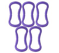 ANKROYU Anneau de fitness de yoga 5pcs Double Point Massage Workout Circle Portable Exercice Équipement d'exercice pour le gymnase à domicile (Violet)