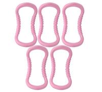 ANKROYU Anneau de fitness de yoga 5pcs Double Point Massage Workout Circle Portable Exercice Équipement d'exercice pour le gymnase à domicile (Rose)