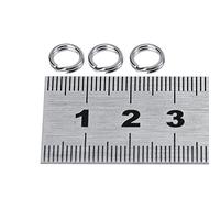 ANKROYU Anneaux fendus de pêche en Acier Inoxydable 7 Tailles 50pcs 100pcs connecteurs de matériel d'appât Robustes pour Les Leaders des leurres pêcheurs d'eau Douce en Eau salée (8# 1 Paquet de 100