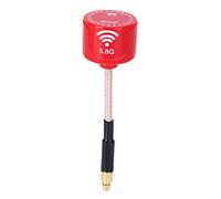 ANKROYU Antenne directionnelle à Gain élevé de 3,8 GHz 3DBI LHCP pour Le Drone de Course FPV avec Strong Signal Abs Material Couleur Rouge 63 mm Longueur (Coude MMCX) (Tête Droite MMCX)