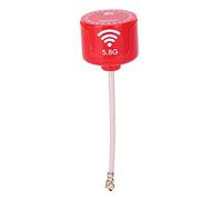 ANKROYU Antenne directionnelle à Gain élevé de 3,8 GHz 3DBI LHCP pour Le Drone de Course FPV avec Strong Signal Abs Material Couleur Rouge 63 mm Longueur (Coude MMCX) (Tête Droite MMCX) (UFL)