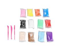 ANKROYU Argile séchée à l'air libre 12 couleurs d'argile spatiale ultra légère, pâte à modeler faite à la main avec couteau utilitaire pour adultes, kit d'artisanat d'art créatif