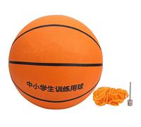 ANKROYU Basketball en Caoutchouc Professionnel High Bounce Non Glissement Durable pour Le Jeu de Sports d'entraînement en Plein air intérieur pour Adolescents Adultes Orange 1pc AV