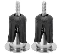 ANKROYU Bike Handlebar End Cap Bicycle Handlebar Plug Durable Aluminum Alloy Handlebar End Cap for Mountain Bikes Road Bikes Folding Bikes Handlebar Inner Diameter 17mm 2PCS (Silver)