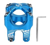 ANKROYU Bike Stem 35mm Lightweight High Strength CNC Aluminum Alloy Handlebar Short Stem for Road Mountain Bikes Durable Sensitive Control Easy to Install Suitable for 31.8mm Handlebars (Blue)