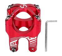 ANKROYU Bike Stem 35mm Lightweight High Strength CNC Aluminum Alloy Handlebar Short Stem for Road Mountain Bikes Durable Sensitive Control Easy to Install Suitable for 31.8mm Handlebars (Red)
