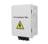 ANKROYU Boîte de jonction de Panneau Solaire, boîte de jonction de Panneau Solaire à 4 Cordes avec disjoncteur 15A 63A pour système Solaire RV Hors réseau 12V 24V 36V 48V DC Centra