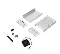 ANKROYU Boîtier en Aluminium avec boîtier de Protection pour Ventilateur de Refroidissement Coque de Dissipation Thermique Durable pour 4 3B + 3B Argent Ensemble de 4 pièces compre