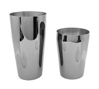 ANKROYU Boston Cocktail Shaker En Acier Inoxydable Professionnel Bar Mélange Boisson Outil Durable Anti pour La Maison Barmans Noir 820ml 2pcs