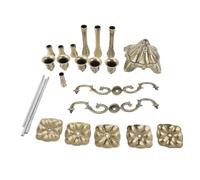 ANKROYU Bougeoir Vintage Lumière Exquise Luxe Brillant 5 Têtes Bronze Bougeoir pour Cônes De Mariage Noël Halloween Décorations Alliage Matériel (85 cm/33,5 Pouces)
