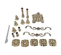 ANKROYU Bougeoir Vintage Lumière Exquise Luxe Brillant 5 Têtes Bronze Bougeoir pour Cônes De Mariage Noël Halloween Décorations Alliage Matériel (65cm/25,6 Pouces)